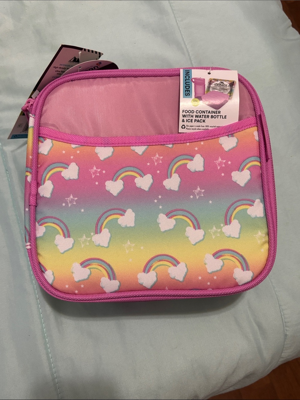 Kids Rainbow Lunch Bag - Pink Multicolor